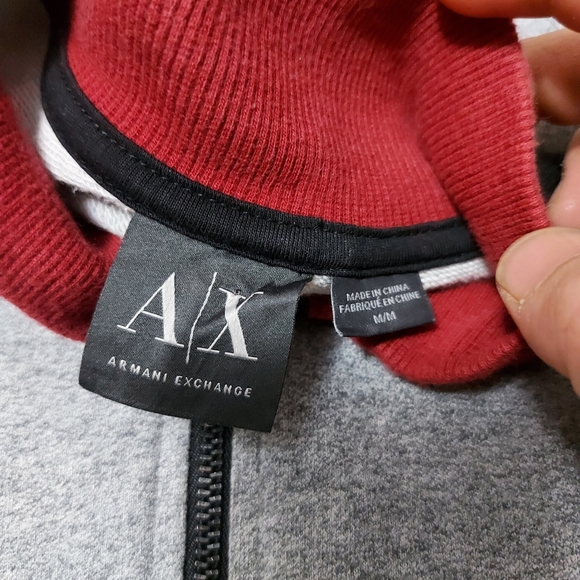 Armanie exchange Mens Zip Up sweatshirt - Picture 4 of 4